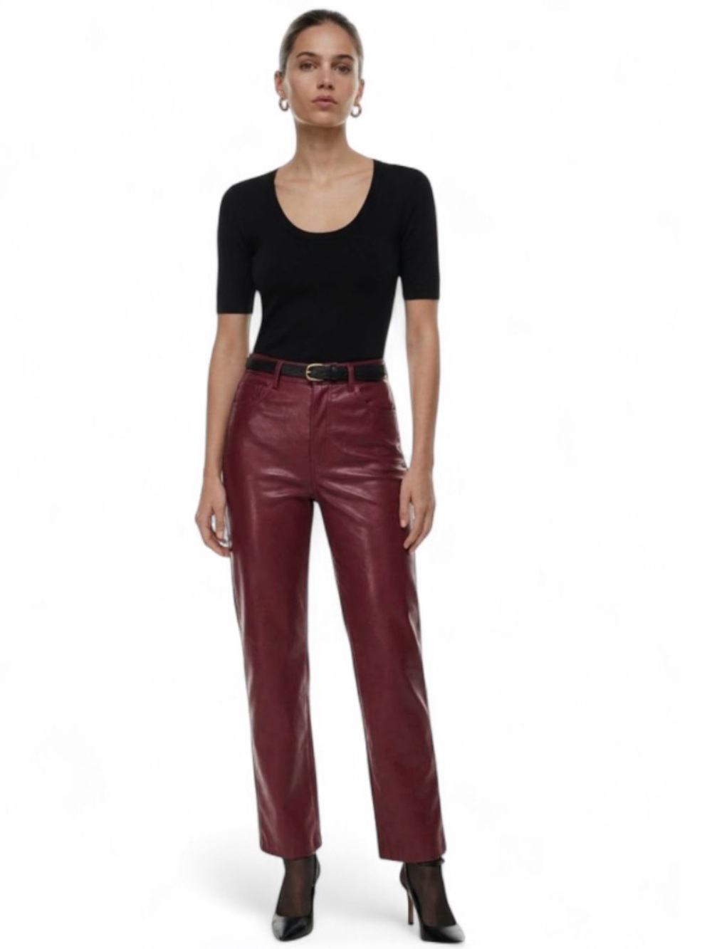 ARITZIA Wilfred The Melina Pant Straight Leg Pants | Red - SIZE 2 *rare color*